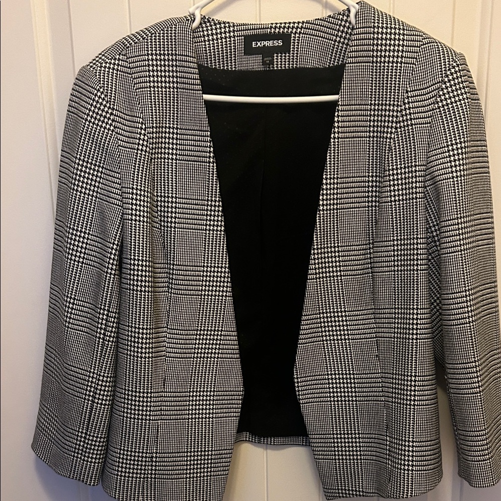 Express Women's Checkered Blazer